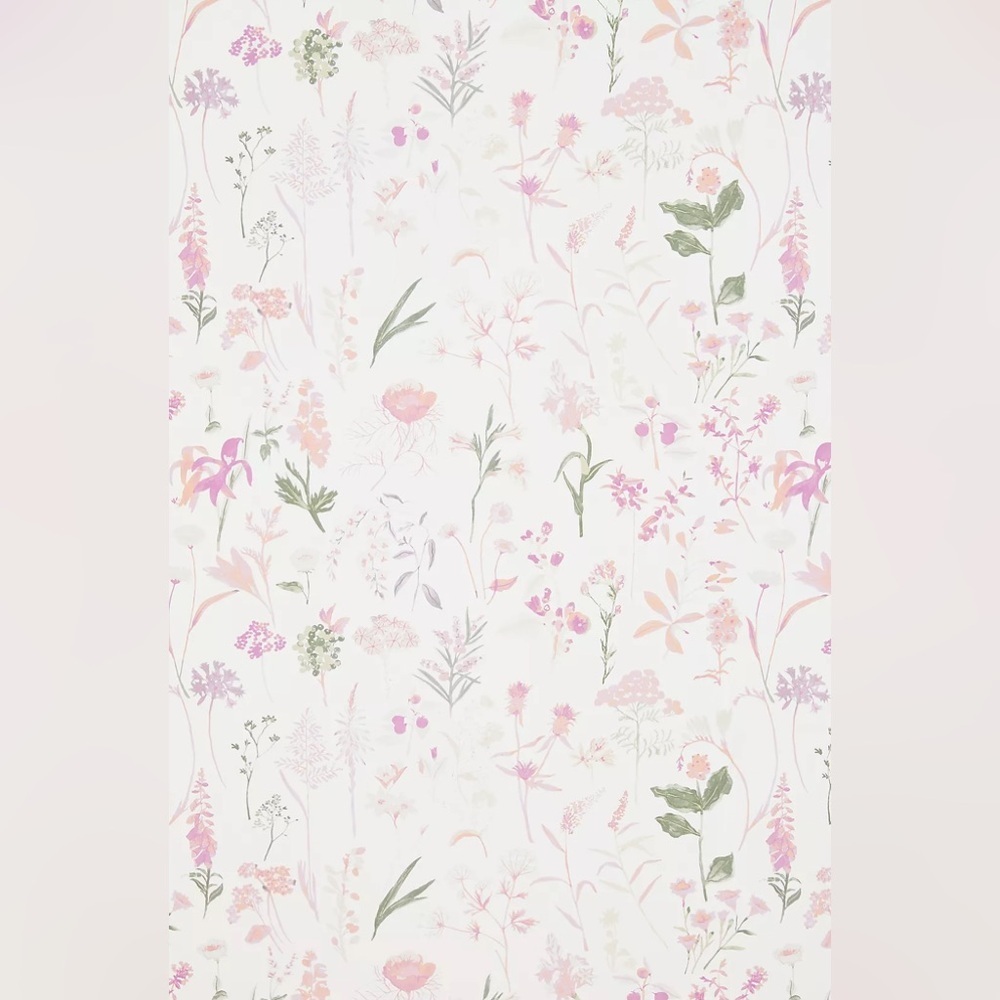 Anthropologie Layne Wallpaper Light Pink Floral Wallpaper York Wallcoverings NWT - Picture 3 of 5